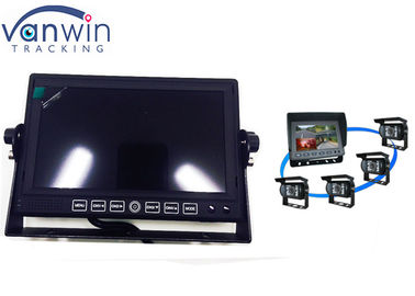 Transporte os monitores video com jogador incorporado, 4 câmeras do carro sem fio do quadrilátero 4CH