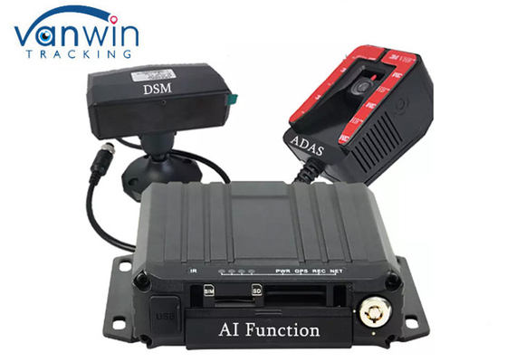 Motorista móvel duplo Fatigue Monitor System do cartão MDVR 1080P 4G GPS AI DVR de 4CH SD