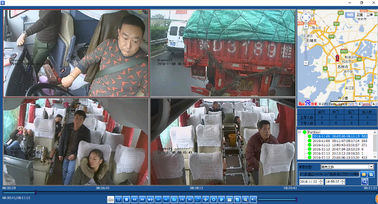 Vídeo em directo contrária do caminhão DVR do passageiro que monitora o seguimento de GPS