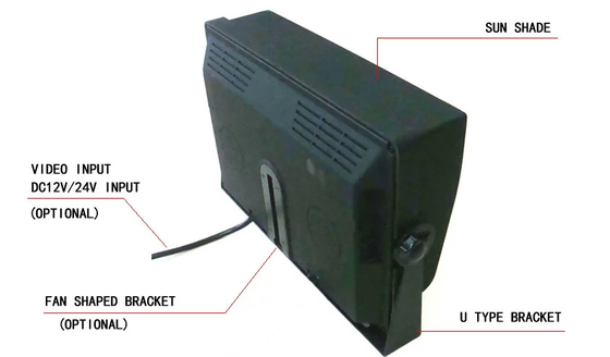10.1 polegada Monitor VGA de carro 1024X600IPS Display CCTV Screen Com entrada VGA e AV Para MDVR / PC Computador