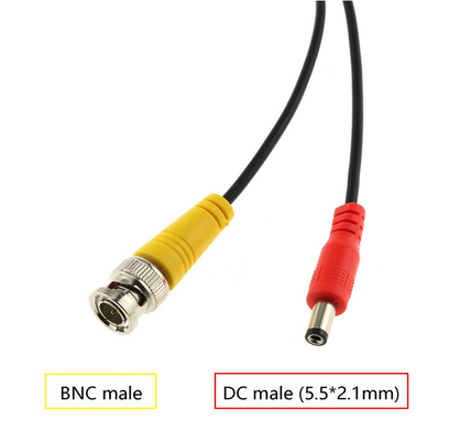 M12 4P Mulher para Homem BNC e DC Plug de Cable de Extensão de Aviação para Sistema de DVR de Carro