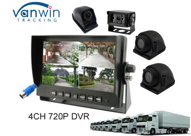 7&quot; gravação das câmeras HDD do apoio 4PCS 720P do monitor do carro do quadrilátero AHD DVR TFT
