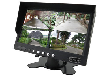 Monitor 4ch DVR do LCD de um tela panorâmico de 7 polegadas com imagens da montagem e do quadrilátero do suporte para Van/caminhão