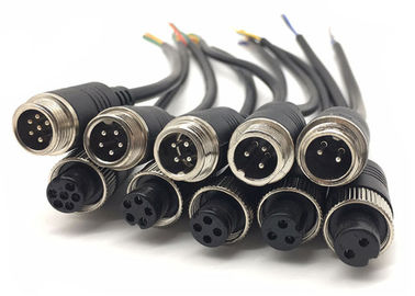 Material do fio de cobre do PVC do cabo do conector de Pin M12 4 de GX 12 para a câmera alternativa