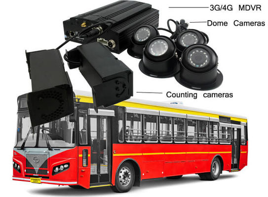 câmeras binoculares VPC DVR móvel do CCTV 720P 4 para o ônibus de 23 passageiros