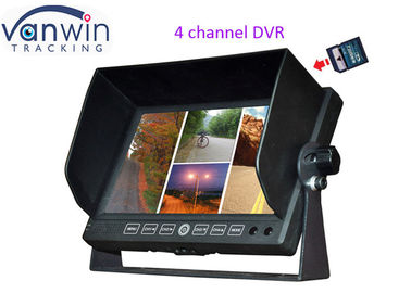 O carro 7 avança a imagem do quadrilátero da gravação do monitor DVR de 4CH TFT LCD com apoio 32G