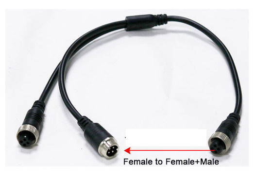 homem impermeável do cabo de extensão 4pin a masculino/fêmea ao conector fêmea do fio M12