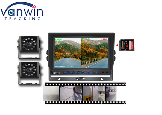 7' 9' 10' 2 Splits AHD Car Display TFT Car Monitor para 2 canais de gravação de vídeo
