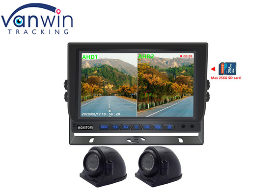 7' 9' 10' 2 Splits AHD Car Display TFT Car Monitor para 2 canais de gravação de vídeo