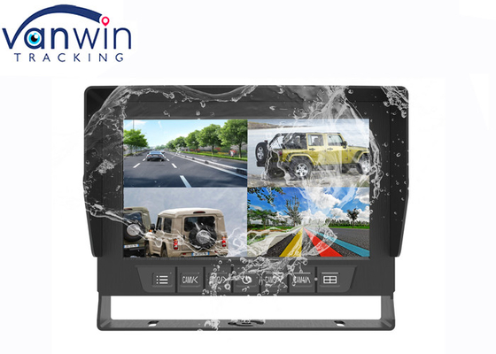 7 polegadas 4 Splits AHD HD TFT Waterproof Car Monitor Rearview System com moldura em U