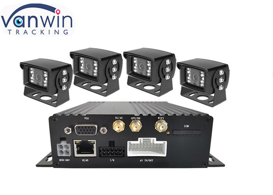 1080P AHD Dual SD segurança dvr móvel 4Ch Gps 3g 4g Wifi para a frota de ônibus