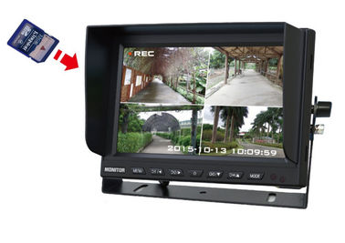 12-24V 4 LCD rachado 7/monitor do carro de 9 Digitas TFT da polegada com viseira de Sun, cartão de 32GB SD