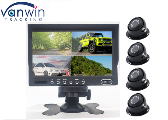 Monitor 7 do carro exposição do LCD da câmera de opinião traseira da polegada 4ch/4 separações para o caminhão rv