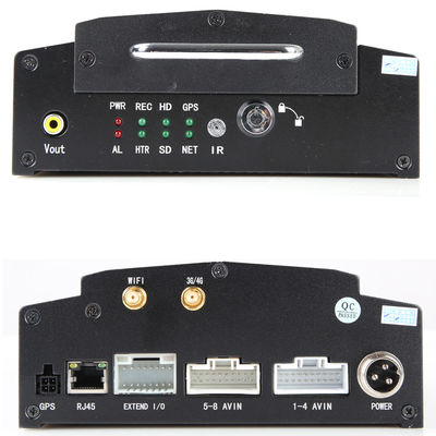 DVR Móvel de 8 Canais com 3G 4G GPS e Suporte para HDD de 2TB para Monitoramento CCTV de Veículos