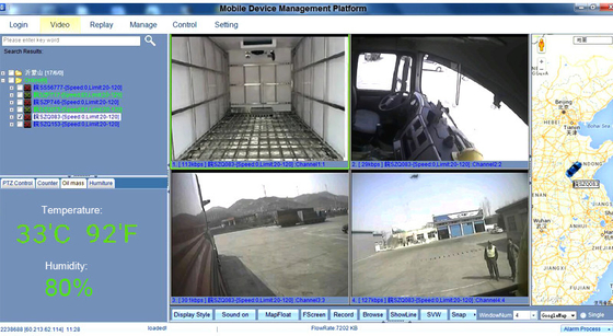 Solução de rastreamento de GPS por vídeo online 4G para gestão de frotas de camiões refrigerados