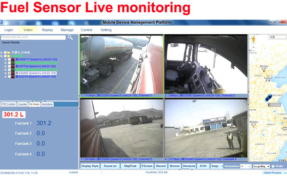 1080P HD sistema de CCTV móvel DVR com sensor de combustível sistema de rastreamento de frota