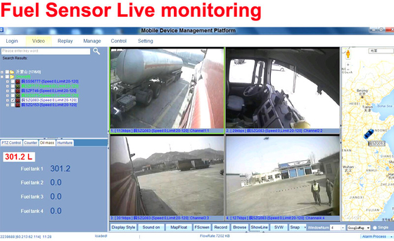 monitoração video móvel de 1080P HD DVR com gestão do nível de combustível e sistema de rastreio da frota