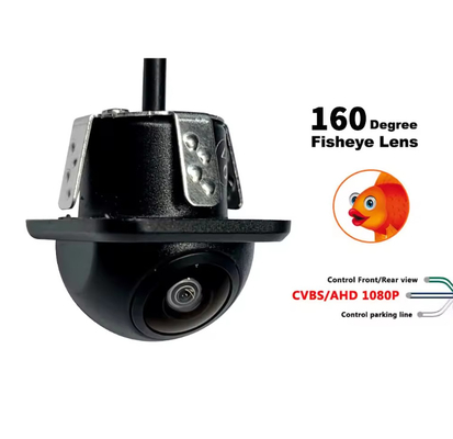Câmera de apoio de visão traseira CVBS AHD 720P 1080P Fish Eye Car Camera Espião oculto
