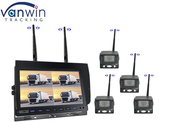 10 polegadas Quad Split 4ch AHD Wireless 1080P Car Reverse Camera Monitor Kit
