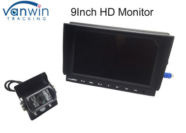 9 monitor da câmera de opinião traseira da polegada HD com 3CH 1080P/720P/câmeras análogas