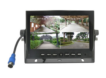 4CH monitor alto do carro do quadrilátero da definição 7inch com as 4 câmeras 1080P para o caminhão