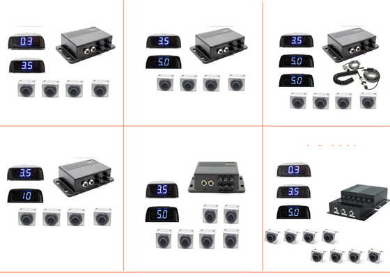 0.4-5m Sistema de radar anti-colisão de alcance de detecção com grande display LED e alarme de bip