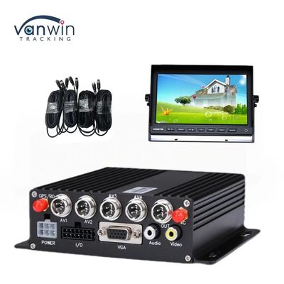 DC 12V 36V H.265 4CH HD 1080P Car Mobile DVR Dash Cam Recorder com transferência sem fio