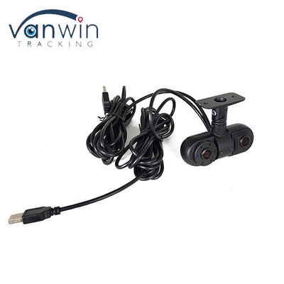 Autocarro Dual lente grande ângulo 2CH 1080P HD dentro câmera de carro frontal usb com sensor CMOS / CCD