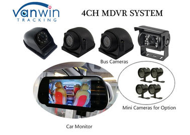 Comprima 4 o canal 3G DVR móvel com gravação incorporado do espelho de GPS no cartão do SD para veículos