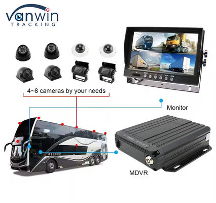 4G Online Video Tracking GPS DVR móvel 1080p SD Card 4 Canal SIM Card GPS Veículo Câmera de vigilância