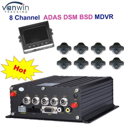 1080P H265 Dual SD Card 8 canais DVR móvel com HDD Max 2TB para táxis e caminhões