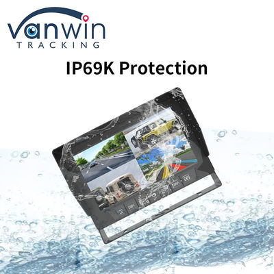 IP69K 7 / 10.1 polegadas de resistência à água AHD Quad TFT Monitor de carro Display Para veículos universais