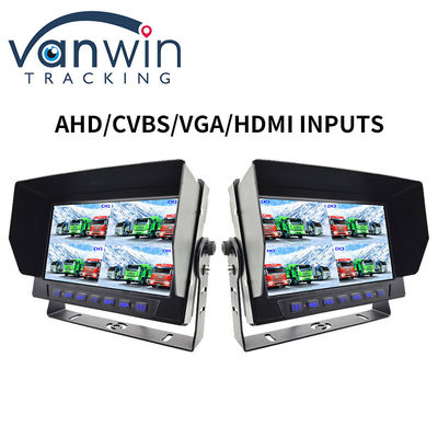 IP69K 7 / 10.1 polegadas de resistência à água AHD Quad TFT Monitor de carro Display Para veículos universais