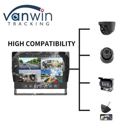 IP69K 7 / 10.1 polegadas de resistência à água AHD Quad TFT Monitor de carro Display Para veículos universais