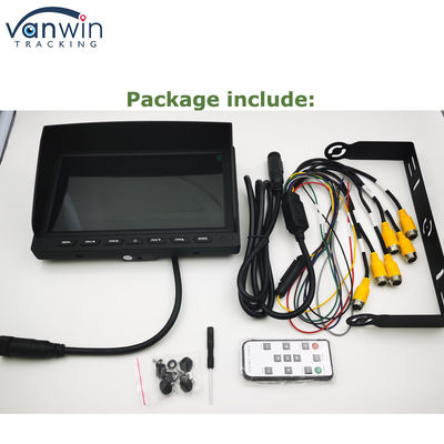 7 polegadas GPS em tempo real 4G AHD 4CH Monitor TFT Monitor de carro