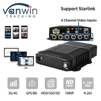 4G Starlink 1080P AHD 8 canais Carros CCTV MDVR GPS 4G WIFI Sistema de câmera DVR móvel