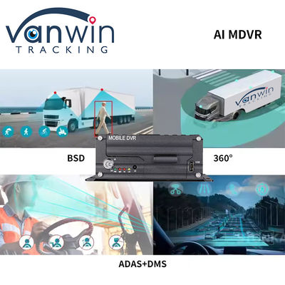 4 Ch AI Truck Bus Mobile DVR com AI DSM ADAS BSD Suporte 4G 5G WIFI GPS