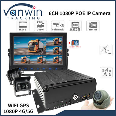 4G 6 canais H. 265 HDD Car Mobile DVR Para Câmera de Segurança Veículo