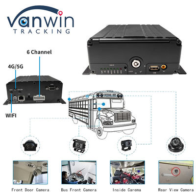 4G 6 canais H. 265 HDD Car Mobile DVR Para Câmera de Segurança Veículo