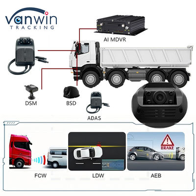 MINI 2CH 4CH 4G Dual Lens AI Dash Cam com ADAS DMS 4G GPS para Truck Bus Taxi