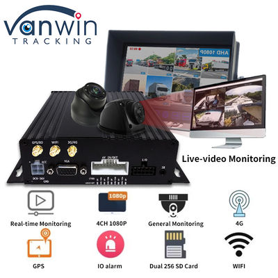 4CH Dual SD Card GPS MDVR Camera com 4G WiFi Mobile DVR Sistema de Segurança de Ônibus Escolar