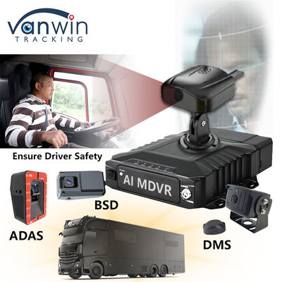 H.265 8CH HDD DVR Móvel Avançado Condução DSM ADAS BSD AI Sistema de Monitoramento de Sensor Pedestre
