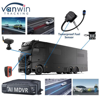 H.265 8CH HDD DVR Móvel Avançado Condução DSM ADAS BSD AI Sistema de Monitoramento de Sensor Pedestre