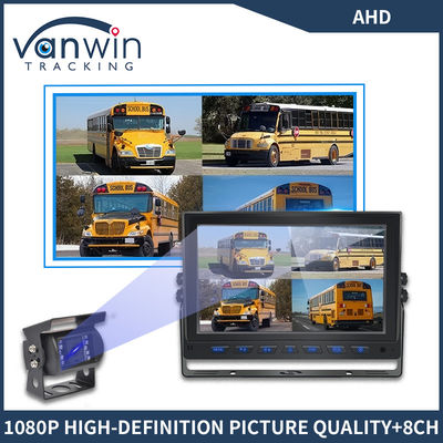 9 polegadas 8 canais AHD Monitor Video 1080P Car LCD IPS Monitor para ônibus caminhão trailer