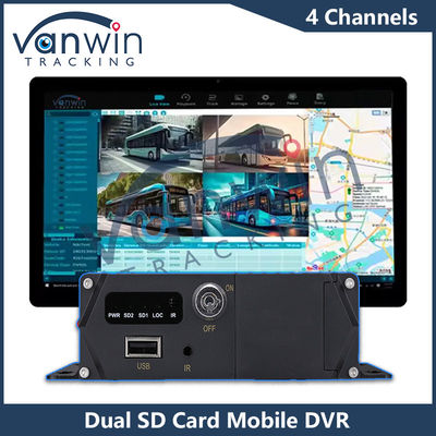 4CH HD Câmeras de carro Dual SD Card DVR móvel 4G GPS 1080P MDVR H.265 gravador de vídeo