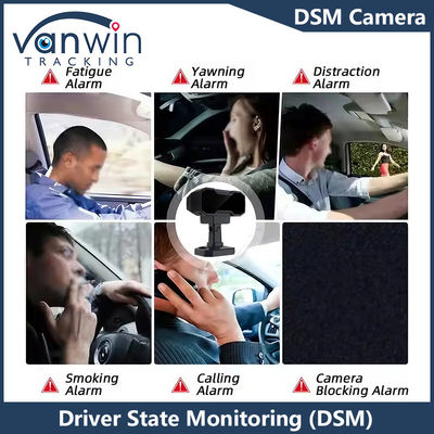 DMS 4G GPS Full HD Monitoramento Caminhão Câmera de fadiga Anti-sono Material de segurança Condutor