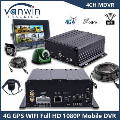 4CH GPS 4G WiFi Mobile DVR Full HD 1080P Car Camera HDD Mdvr Para ônibus Van Veículo de caminhão