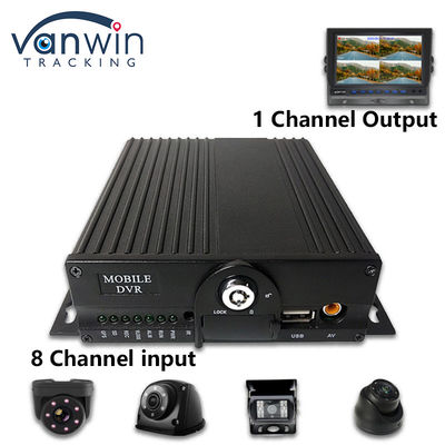 8CH AHD Dual SD Card Mobile DVR System 4G WIFI GPS MDVR para visualização ao vivo