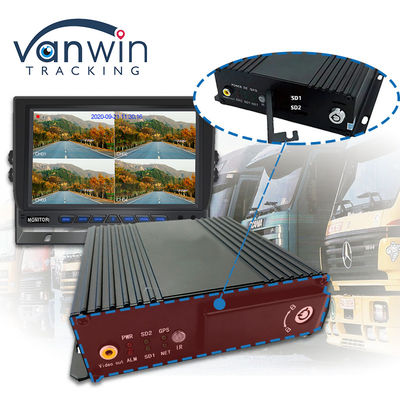 MAX 512GB Dual SD Card Storage 4CH Mobile DVR com 4G GPS 1080P Full HD SD Card Mdvr