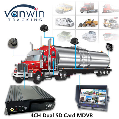 MAX 512GB Dual SD Card Storage 4CH Mobile DVR com 4G GPS 1080P Full HD SD Card Mdvr